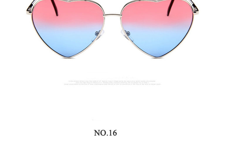 Heart Candy Color Gradient Sun Glasses