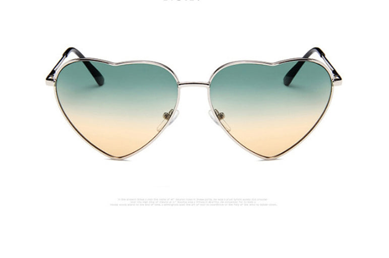 Heart Candy Color Gradient Sun Glasses