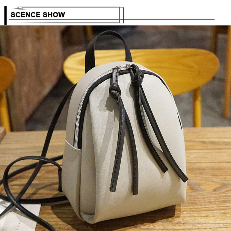 New Lady Small Backpack Women Leather Shoulder Bag