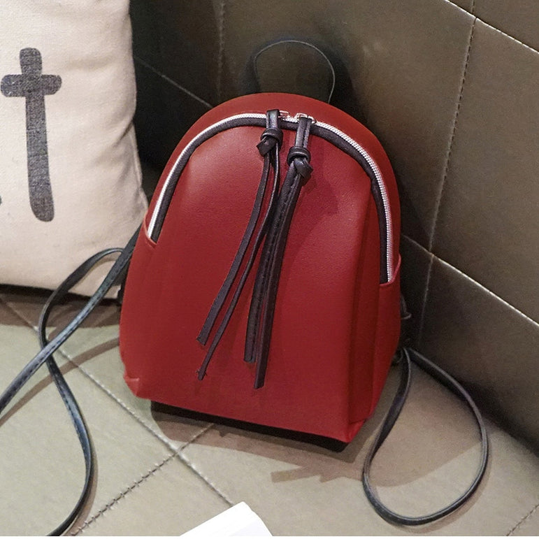 New Lady Small Backpack Women Leather Shoulder Bag