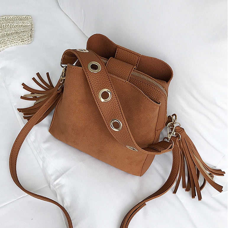 Fashion Scrub Women Bucket Vintage Bag